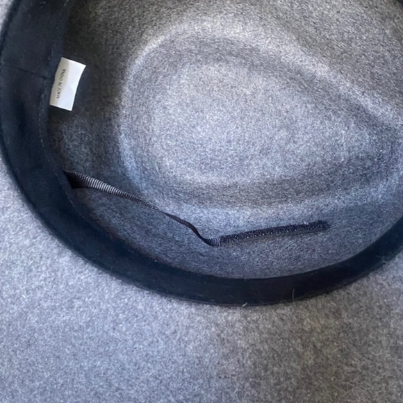 Anthropologie Grey Feather Trimmed Rancher Hat - Picture 6 of 9